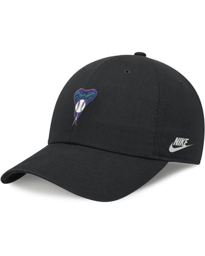 Nike Arizona Diamondbacks Rewind Cooperstown Club Mlb Adjustable Hat - Black