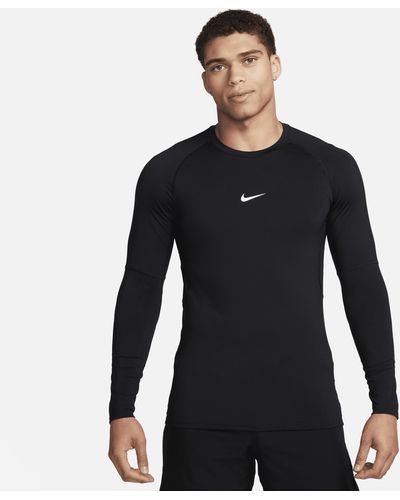 Nike Pro Dri-fit Tight Long-sleeve Fitness Top - Black