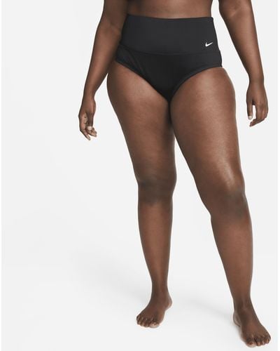 Nike Essential High-waisted Bikini Swim Bottom (plus Size) - Black