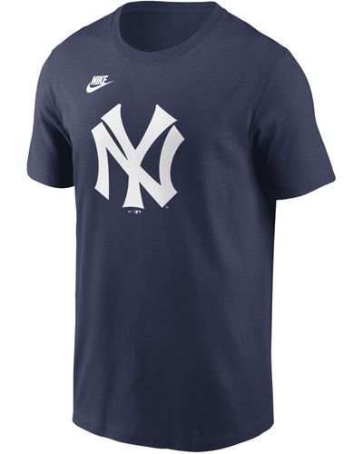 Nike New York Yankees Cooperstown Logo Mlb T-shirt - Blue