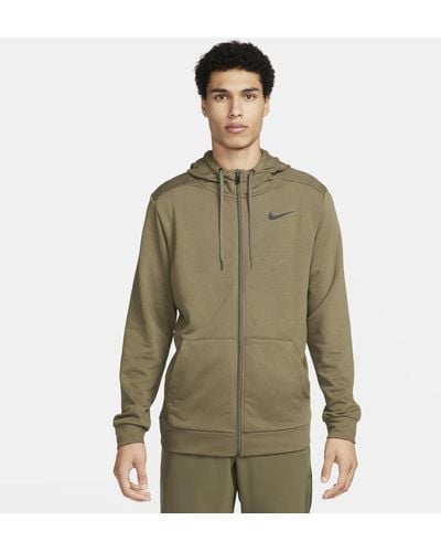 Nike Dry Dri-fit Hooded Fitness Full-zip Hoodie Polyester - Green