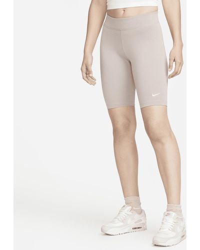 Nike Sportswear Essential Mid-rise Bike Shorts - Natural