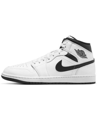 Nike Air Jordan 1 Mid Sneakers White / Gym Red / Black