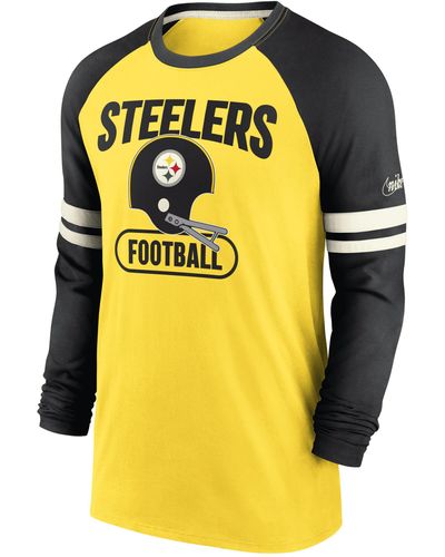 Nike Dri-fit Historic (nfl Pittsburgh Steelers) Long-sleeve T-shirt - Yellow