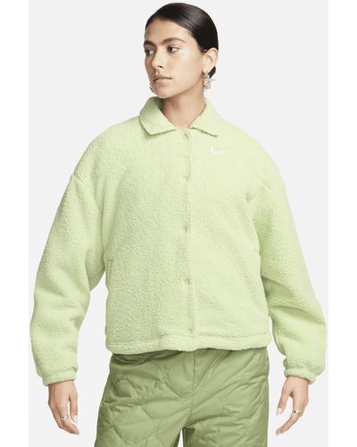 Nike Sportswear Collared High-pile Fleece Jacket - Green