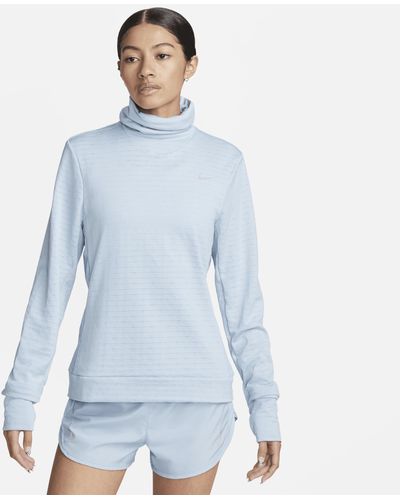 Nike Maglia dolcevita da running therma-fit swift element - Blu