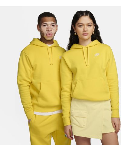 Nike Sportswear Club Fleece Pullover Hoodie - Yellow