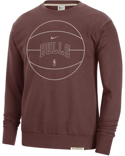 Nike Chicago Bulls Standard Issue Dri-fit Nba Sweatshirt Polyester - Brown