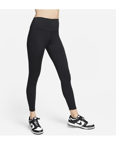 Nike One High-waisted 7/8 Leggings With Pockets - Black