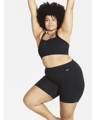 Nike Zenvy Gentle-support High-waisted 8" Biker Shorts (plus Size) - Black