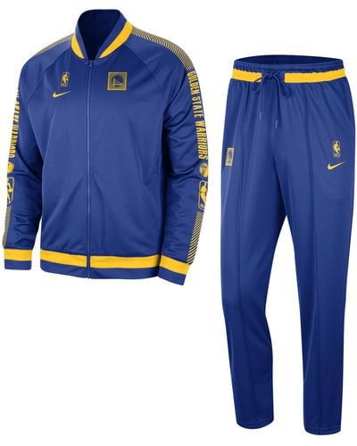 Nike Golden State Warriors Starting 5 Dri-fit Nba Tracksuit Polyester - Blue