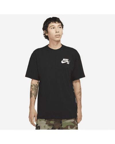 Nike T-shirt da skateboard con logo sb - Nero