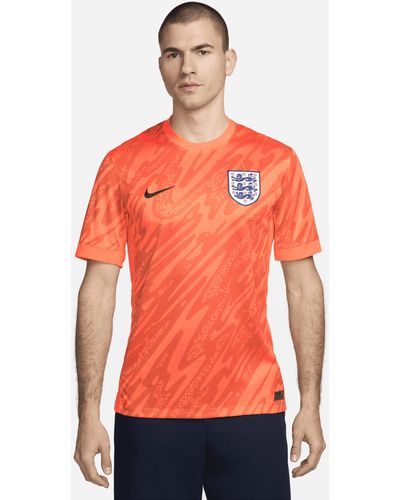 Nike England (team) 2024/25 Stadium Goalkeeper Dri-fit Soccer Replica Short-sleeve Jersey - Red