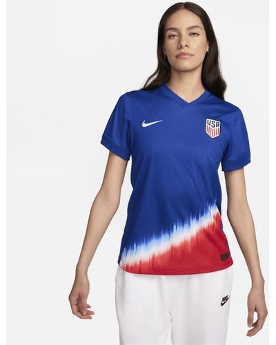 Nike Usmnt 2024 Stadium Away Dri-fit Football Replica Shirt 50% Recycled Polyester - Blue