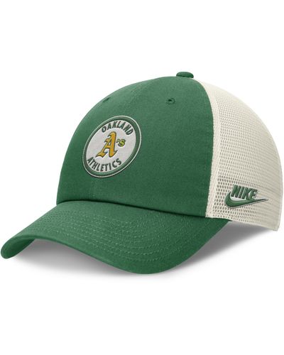 Nike Oakland Athletics Rewind Cooperstown Club Mlb Trucker Adjustable Hat - Green