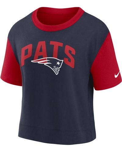 Nike Fashion (nfl New England Patriots) High-hip T-shirt - Blue