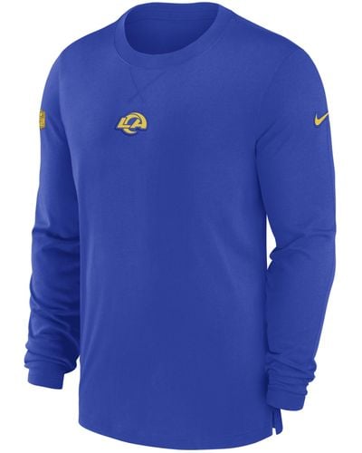 Nike Los Angeles Rams Sideline Men's Dri-fit Nfl Long-sleeve Top - Blue