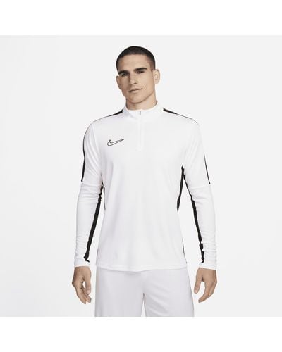 Nike Maglia da calcio dri-fit con zip a metà lunghezza academy - Grigio
