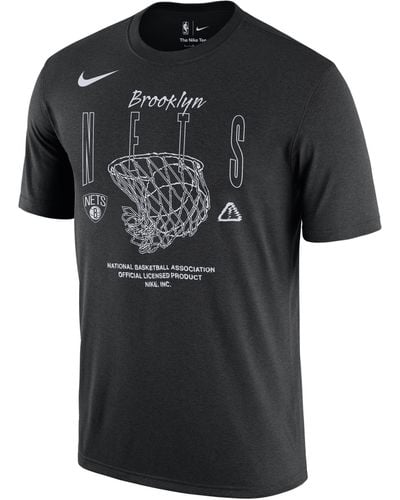 Nike T-shirt brooklyn nets courtside max90 nba - Nero