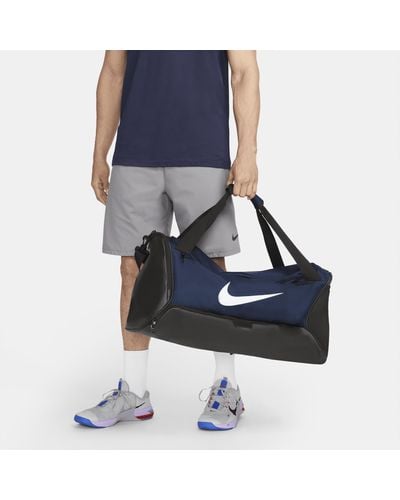 Nike Brasilia 9.5 Training Duffel Bag (medium, 60l) 50% Recycled Polyester - Blue