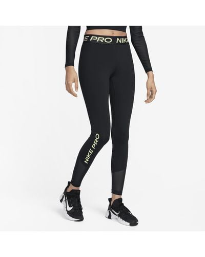 Nike Pro Mid-rise Full-length leggings 50% Recycled Polyester - Black