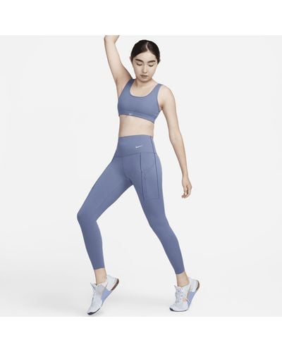 Nike Go Therma-fit High-waisted 7/8 leggings With Pockets Nylon - Blue