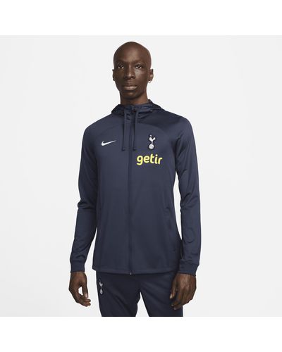 Nike Tottenham Hotspur Strike Dri-fit Football Hooded Tracksuit Jacket Polyester - Blue