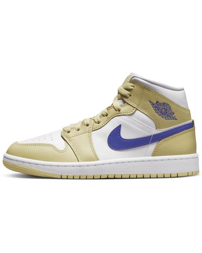 Nike Air Jordan 1 Mid Leather Mid-top Sneakers - White