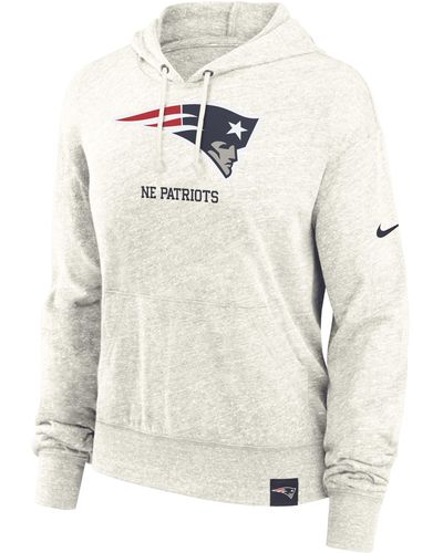 Nike New England Patriots Gym Vintage Nfl Pullover Hoodie - White