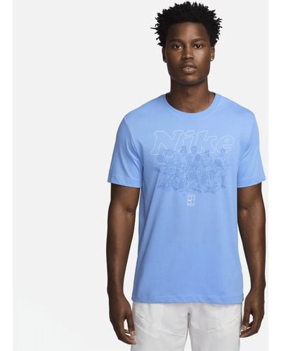 Nike Court Dri-fit Tennisshirt - Blauw