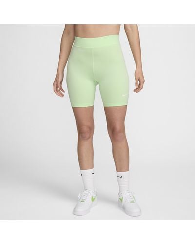 Nike Shorts da ciclista 20 cm a vita alta sportswear classic - Verde