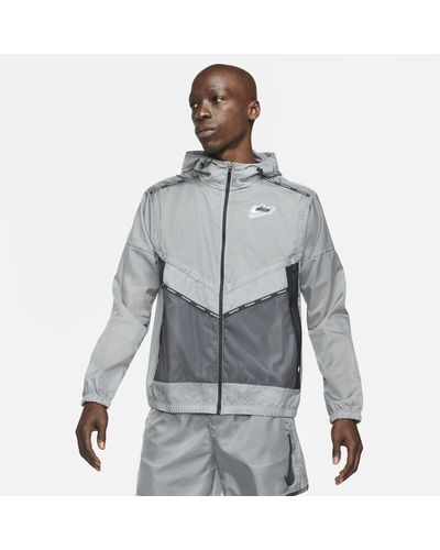 Nike Repel Wild Run Windrunner Graphic Running Jacket - Grey