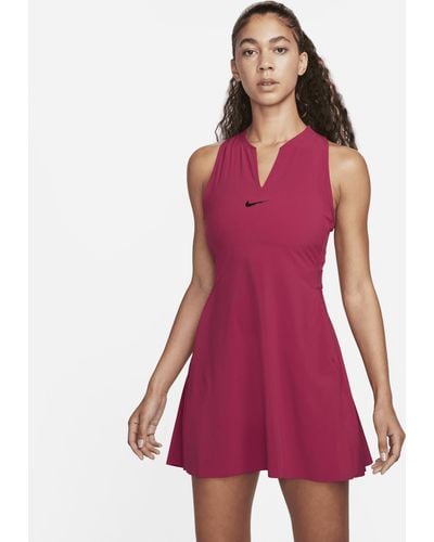 Nike Dri-fit Advantage Tennis Dress - Red