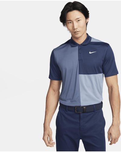 Nike Victory+ Dri-fit Golfpolo - Blauw