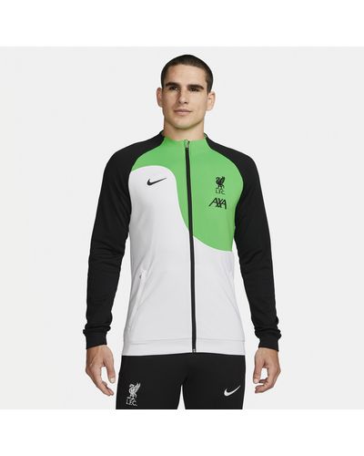 Nike Giacca da calcio in maglia con zip a tutta lunghezza liverpool fc academy pro - Verde