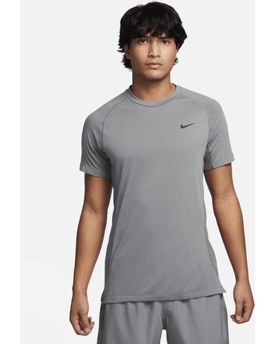 Nike Flex Rep Dri-fit Short-sleeve Fitness Top 50% Recycled Polyester - Grey