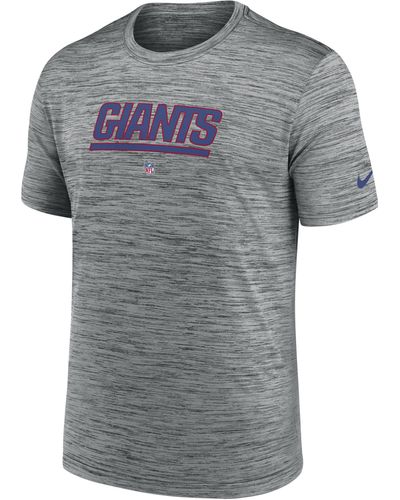 Nike Dri-fit Sideline Velocity (nfl New York Giants) T-shirt - Gray