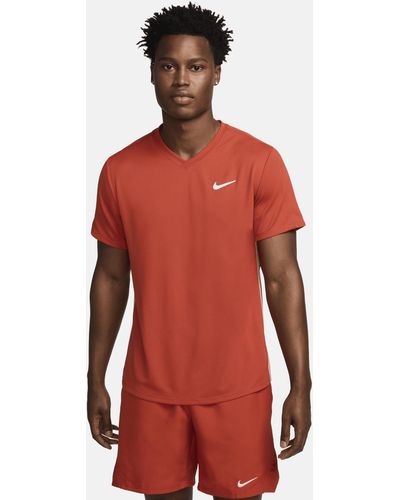Nike Court Dri-fit Victory Tennis Top - Red