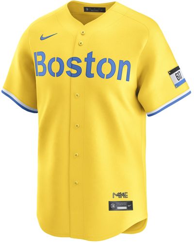 Nike Rafael Devers Boston Red Sox City Connect Dri-fit Adv Mlb Limited Jersey - Yellow