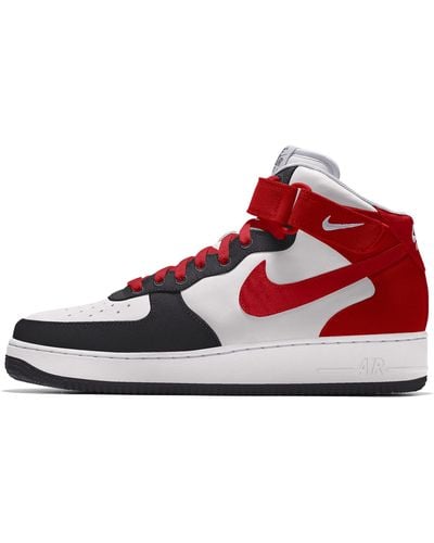 Nike Scarpa personalizzabile air force 1 mid by you - Rosso