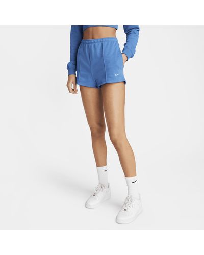 Nike Sportswear Chill Terry High-waisted Slim 2" French Terry Shorts - Blue