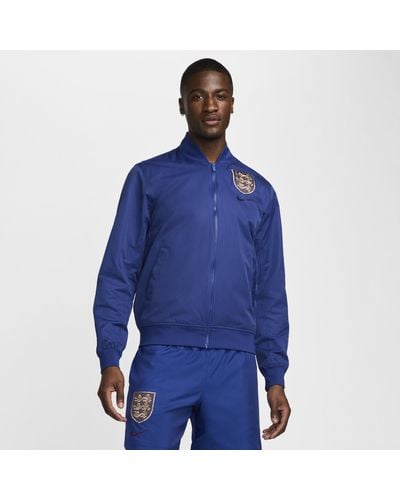 Nike England Sport Essentials Football Woven Bomber Jacket Cotton - Blue