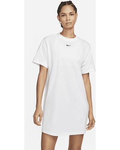 Nike Sportswear Chill Knit Oversized T-shirt Dress 50% Organic Cotton - White