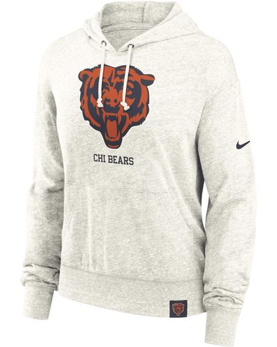 Nike Chicago Bears Gym Vintage Nfl Pullover Hoodie - White