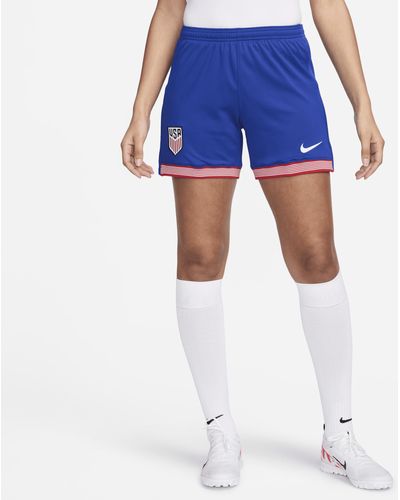 Nike Usmnt 2024 Stadium Home Dri-fit Soccer Replica Shorts - Blue
