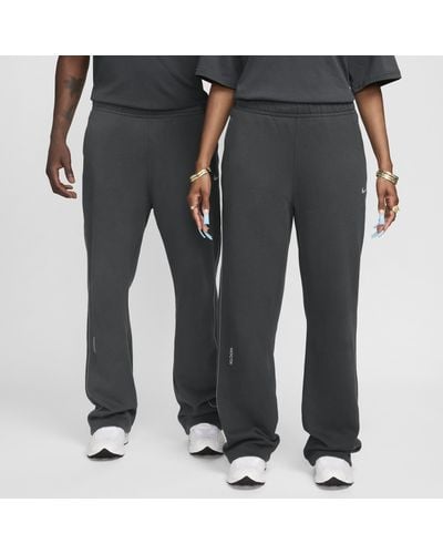 Nike Nocta Open-hem Fleece Pants - Gray