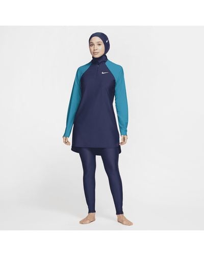 Nike Victory Aansluitende zwemlegging Met Volledige Bedekking - Blauw