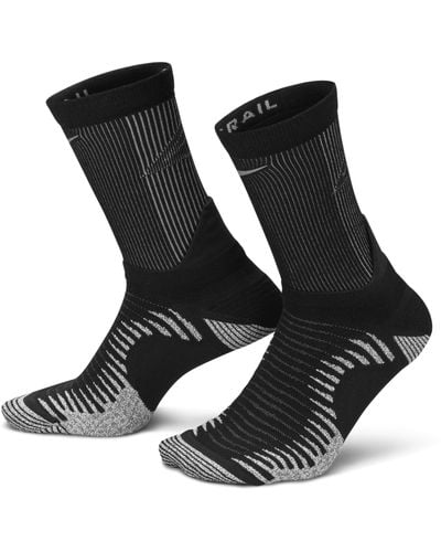 Nike Dri-fit Trail-running Crew Socks Polyester - Black