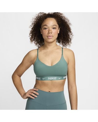 Nike Indy Light Support Padded Adjustable Sports Bra - Green