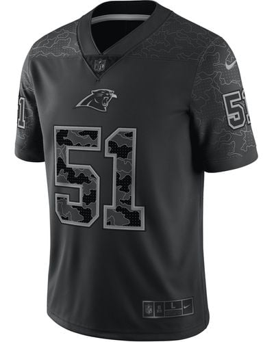 Nike Nfl Carolina Panthers Rflctv (sam Mills) Fashion Football Jersey - Black